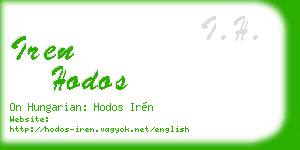 iren hodos business card
